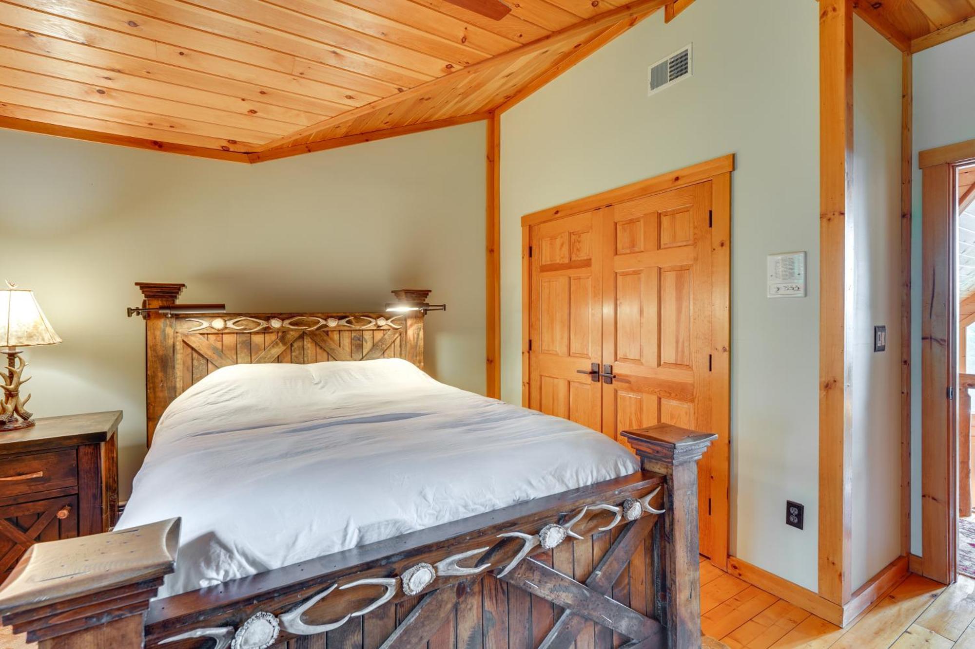 Luxury Log Cabin With Ev Charger And Mtn Views! Blairstown Exterior foto
