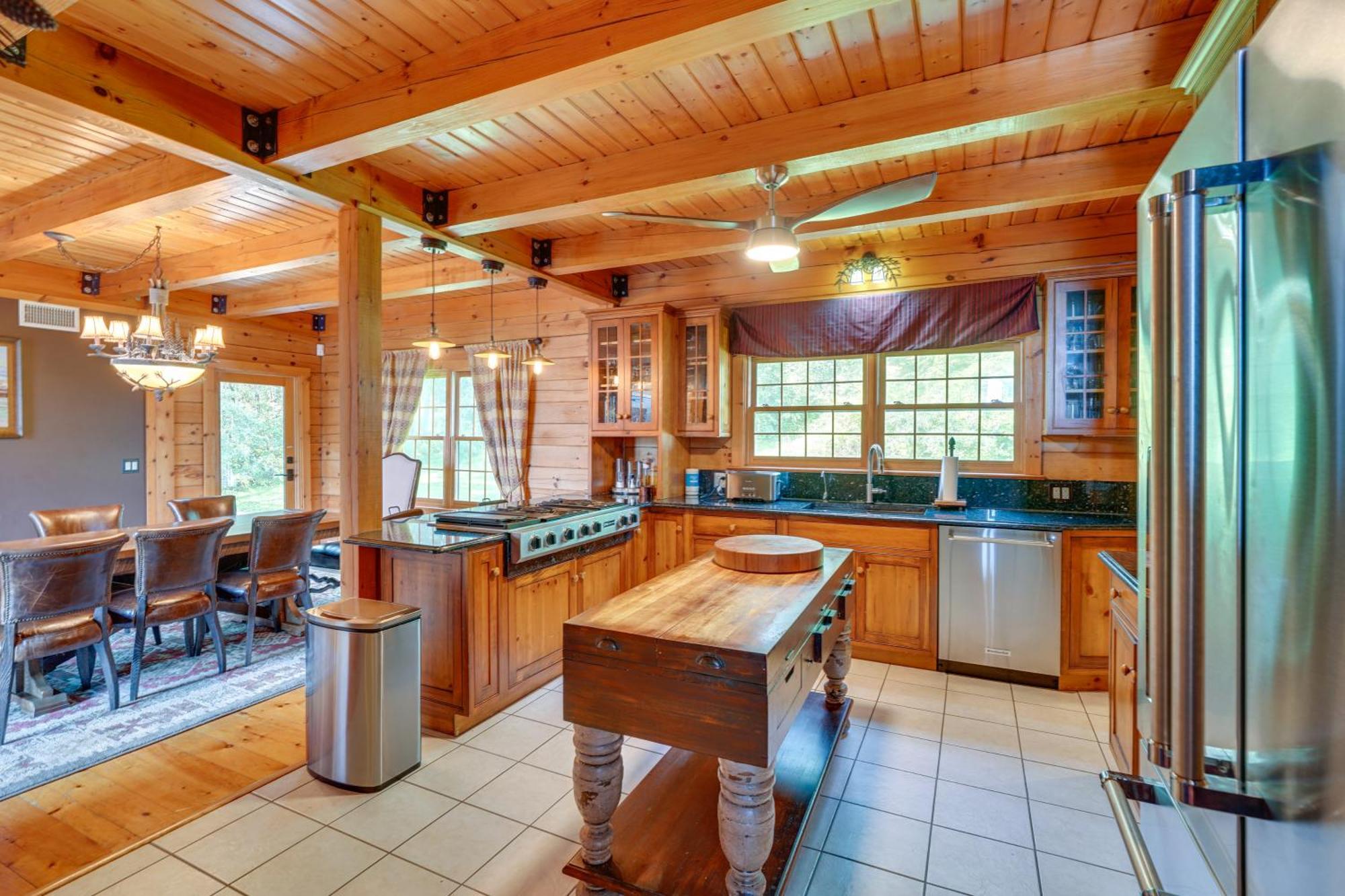 Luxury Log Cabin With Ev Charger And Mtn Views! Blairstown Exterior foto
